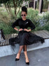 "VIOLA 3212" set - dress + jumper - BLACK